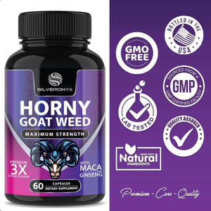 SILVERONYX - SILVERONYX Extra Strength Horny Goat Weed Extract 1560Mg. 60 Capsulas - The Red Vitamin MX - Suplementos Alimenticios - {{ shop.shopifyCountryName }}