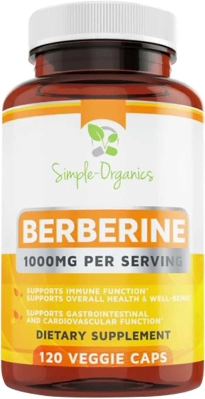 SIMPLE-ORGANICS - Simple-Organics Berberine 1000Mg. 120 Capsulas - The Red Vitamin MX - Suplementos Alimenticios - {{ shop.shopifyCountryName }}