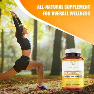 SIMPLE-ORGANICS - Simple-Organics Berberine 1000Mg. 120 Capsulas - The Red Vitamin MX - Suplementos Alimenticios - {{ shop.shopifyCountryName }}