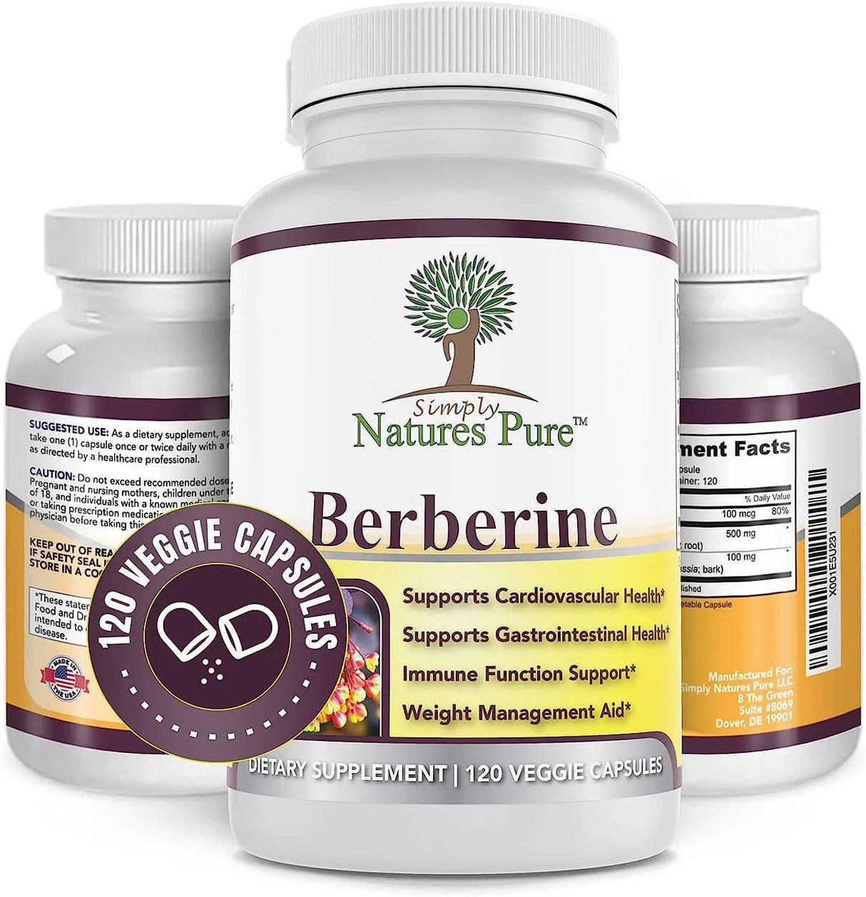 SIMPLY NATURES PURE - Simply Natures Pure Premium Berberine HCl 500Mg. 120 Capsulas - The Red Vitamin MX - Suplementos Alimenticios - {{ shop.shopifyCountryName }}