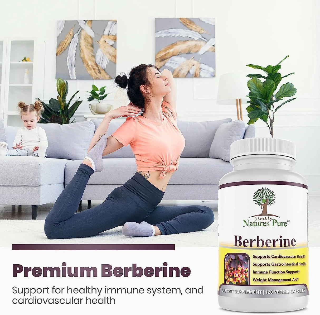 SIMPLY NATURES PURE - Simply Natures Pure Premium Berberine HCl 500Mg. 120 Capsulas - The Red Vitamin MX - Suplementos Alimenticios - {{ shop.shopifyCountryName }}