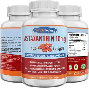 SIMPLY POTENT - Simply Potent Astaxanthin 10Mg. 120 Capsulas Blandas - The Red Vitamin MX - Suplementos Alimenticios - {{ shop.shopifyCountryName }}