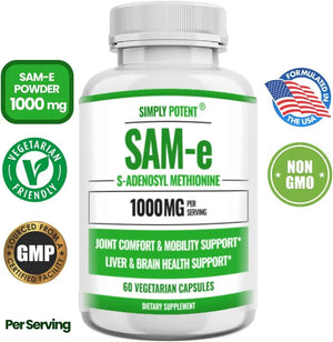 SIMPLY POTENT - Simply Potent SAM-e 500Mg. 60 Capsulas - The Red Vitamin MX - Suplementos Alimenticios - {{ shop.shopifyCountryName }}