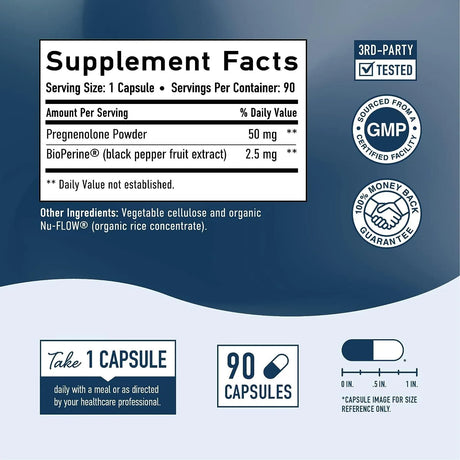 SM Nutrition - SM Nutrition Pregnenolone Supplement 50Mg. 90 Capsulas - The Red Vitamin MX - Suplementos Alimenticios - {{ shop.shopifyCountryName }}