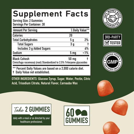 SM Nutrition - SMNutrition Black Cohosh Gummies for Women 60 Gomitas - The Red Vitamin MX - Suplementos Alimenticios - {{ shop.shopifyCountryName }}