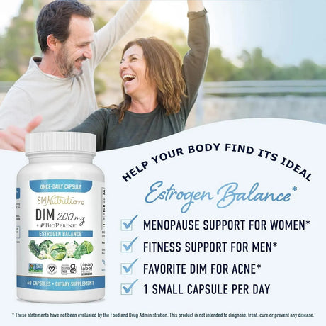SM Nutrition - SMNutrition DIM Supplement 200Mg. 60 Capsulas - The Red Vitamin MX - Suplementos Alimenticios - {{ shop.shopifyCountryName }}