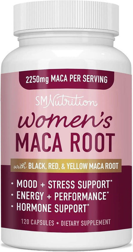 SM Nutrition - SMNutrition Organic Maca Root Capsules for Women 2250Mg. 120 Capsulas - The Red Vitamin MX - Suplementos Alimenticios - {{ shop.shopifyCountryName }}