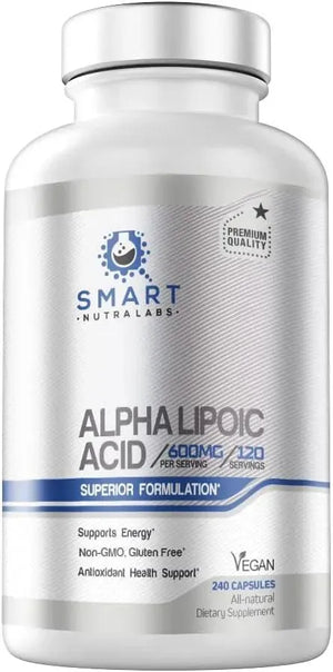 SMART NUTRA LABS - Smart Nutra Labs Alpha Lipoic Acid 600Mg. 240 Capsulas - The Red Vitamin MX - Suplementos Alimenticios - {{ shop.shopifyCountryName }}