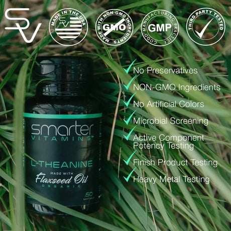 SMARTER VITAMINS - SmarterVitamins L-Theanine 250Mg. 50 Capsulas Blandas - The Red Vitamin MX - Suplementos Alimenticios - {{ shop.shopifyCountryName }}