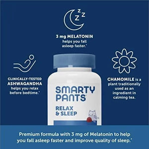 SMARTYPANTS - SmartyPants Relax and Sleep Gummies with Melatonin, Ashwagandha, and Chamomile 42 Gomitas - The Red Vitamin MX - Suplementos Alimenticios - {{ shop.shopifyCountryName }}