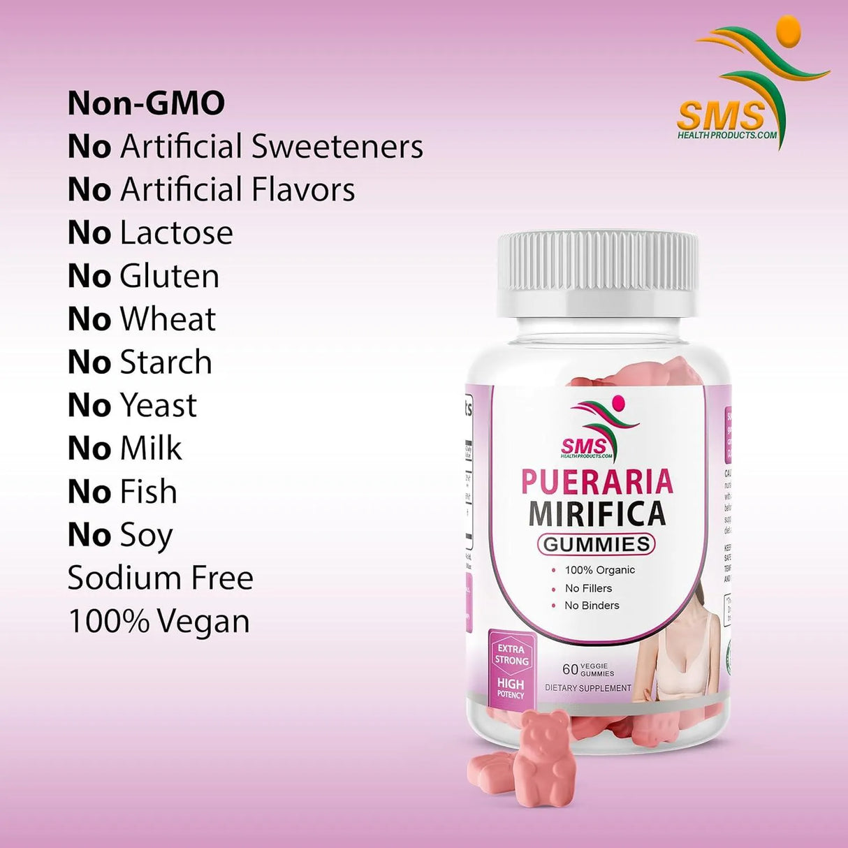 SMS - SMS Pueraria Mirifica Gummy 60 Gomitas - The Red Vitamin MX - Suplementos Alimenticios - {{ shop.shopifyCountryName }}