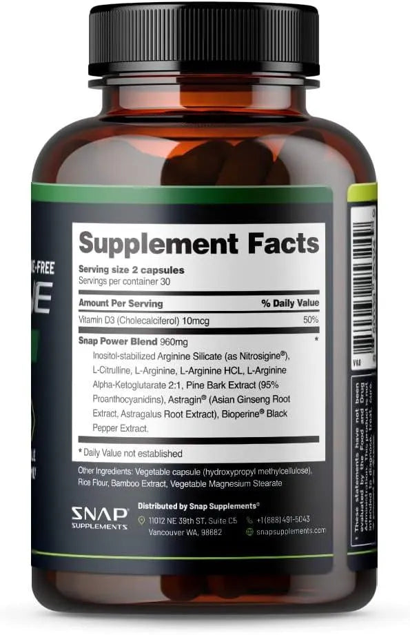 SNAP - Snap L Arginine 60 Capsulas - The Red Vitamin MX - Suplementos Alimenticios - {{ shop.shopifyCountryName }}