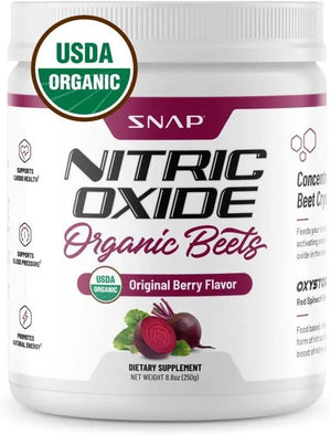 SNAP - Snap Supplements USDA Organic Nitric Oxide Beet Root Powder 250Gr. - The Red Vitamin MX - Suplementos Alimenticios - {{ shop.shopifyCountryName }}