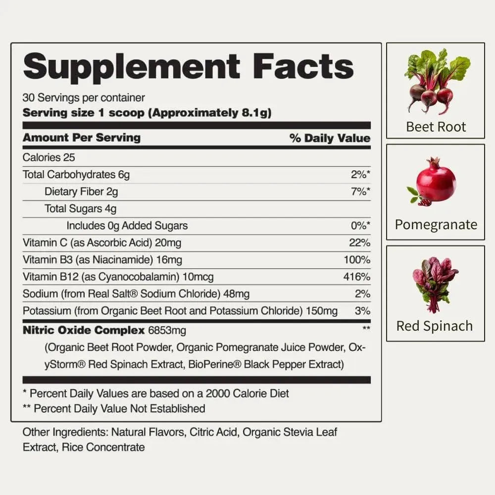 SNAP - Snap Supplements USDA Organic Nitric Oxide Beet Root Powder 250Gr. - The Red Vitamin MX - Suplementos Alimenticios - {{ shop.shopifyCountryName }}