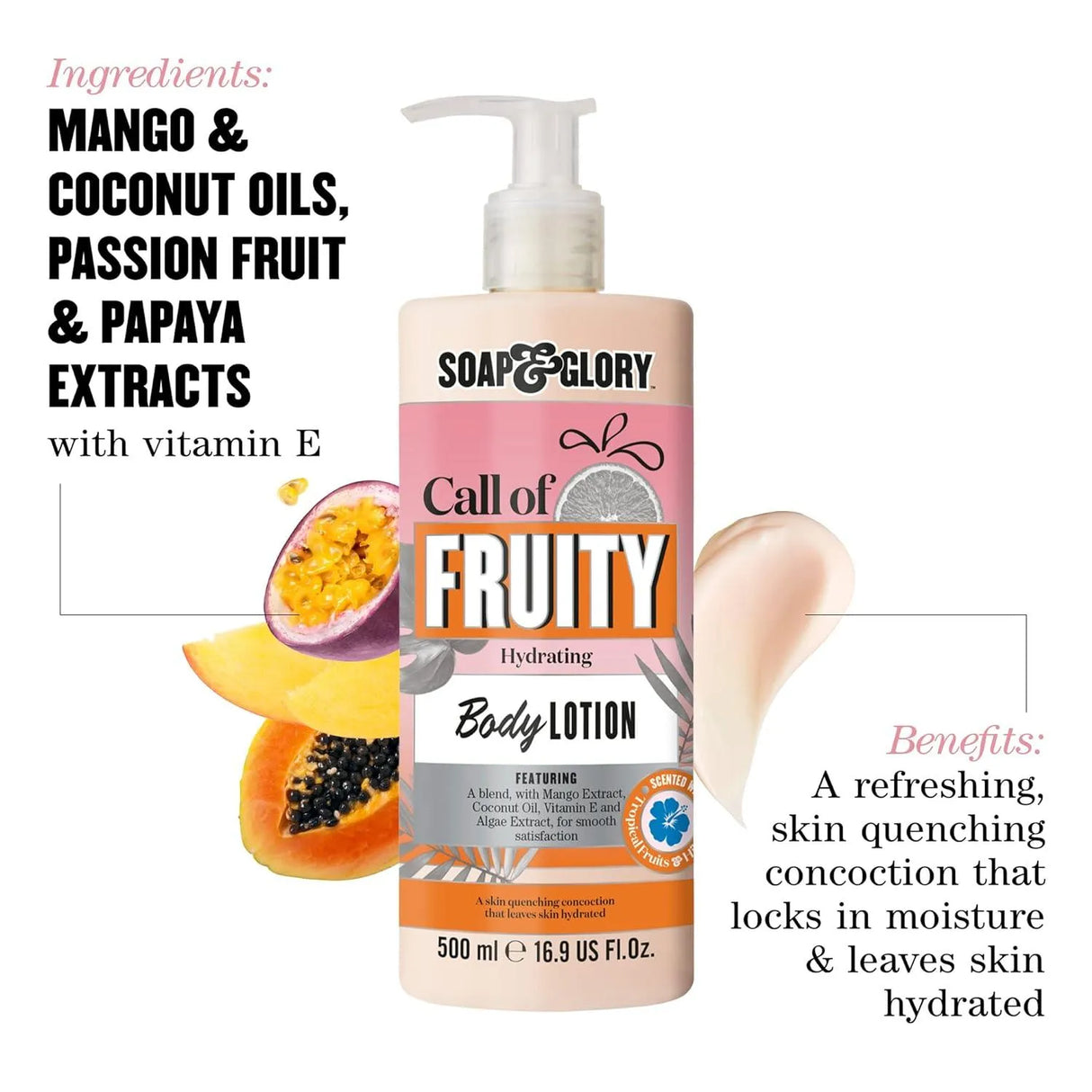 SOAP & GLORY - Soap & Glory Call of Fruity Body Lotion 500Ml. - The Red Vitamin MX - Cremas Corporales - {{ shop.shopifyCountryName }}