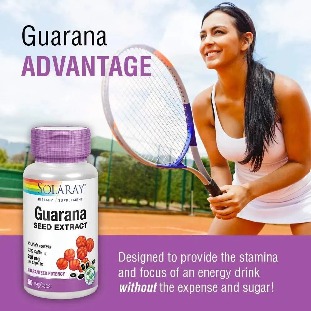 SOLARAY - LARAY Guarana Seed Extract 300Mg. 60 Capsulas - The Red Vitamin MX - Suplementos Alimenticios - {{ shop.shopifyCountryName }}