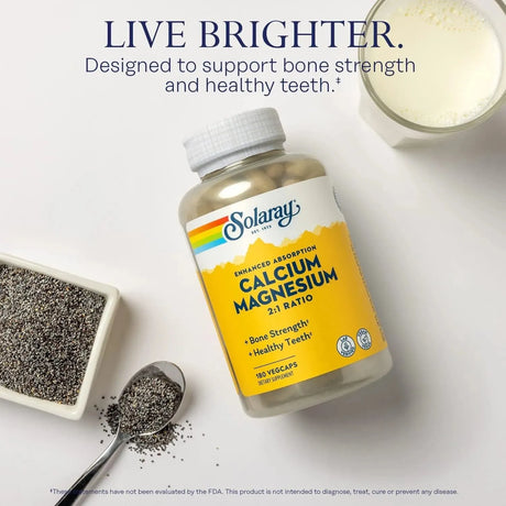 SOLARAY - Solaray Calcium and Magnesium 180 Capsulas - The Red Vitamin MX - Suplementos Alimenticios - {{ shop.shopifyCountryName }}