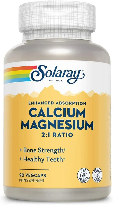 SOLARAY - Solaray Calcium Magnesium 90 Capsulas - The Red Vitamin MX - Suplementos Alimenticios - {{ shop.shopifyCountryName }}