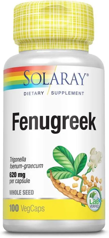 SOLARAY - Solaray Fenugreek Seed 620Mg. 100 Capsulas - The Red Vitamin MX - Suplementos Alimenticios - {{ shop.shopifyCountryName }}