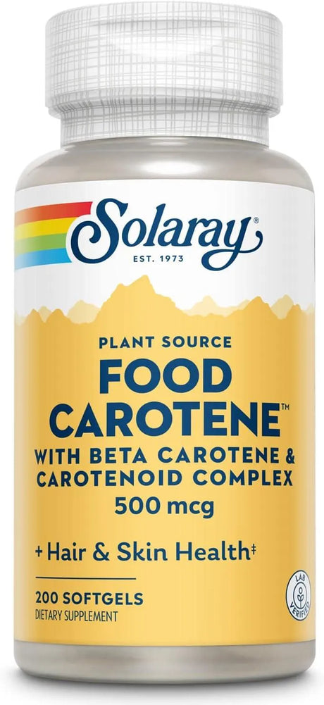 SOLARAY - SOLARAY Food Carotene Vitamin A 10000 IU 200 Capsulas Blandas - The Red Vitamin MX - Suplementos Alimenticios - {{ shop.shopifyCountryName }}