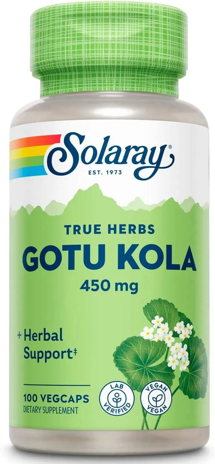 SOLARAY - SOLARAY Gotu Kola 450Mg. 100 Capsulas - The Red Vitamin MX - Suplementos Alimenticios - {{ shop.shopifyCountryName }}