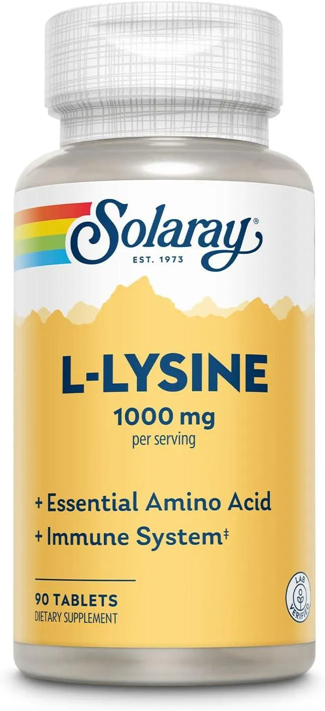 SOLARAY - Solaray L-Lysine 1000Mg. 90 Tabletas - The Red Vitamin MX - Suplementos Alimenticios - {{ shop.shopifyCountryName }}