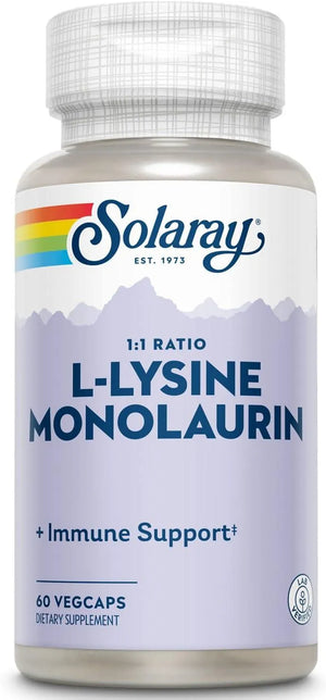 SOLARAY - Solaray L-Lysine Monolaurin 60 Capsulas - The Red Vitamin MX - Suplementos Alimenticios - {{ shop.shopifyCountryName }}