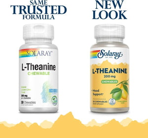 SOLARAY - Solaray L Theanine 200Mg. 30 Tabletas Masticables - The Red Vitamin MX - Suplementos Alimenticios - {{ shop.shopifyCountryName }}