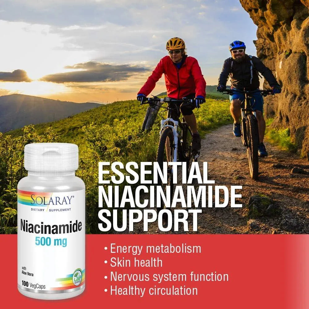 SOLARAY - SOLARAY Niacinamide 500Mg. 100 Capsulas - The Red Vitamin MX - Suplementos Alimenticios - {{ shop.shopifyCountryName }}