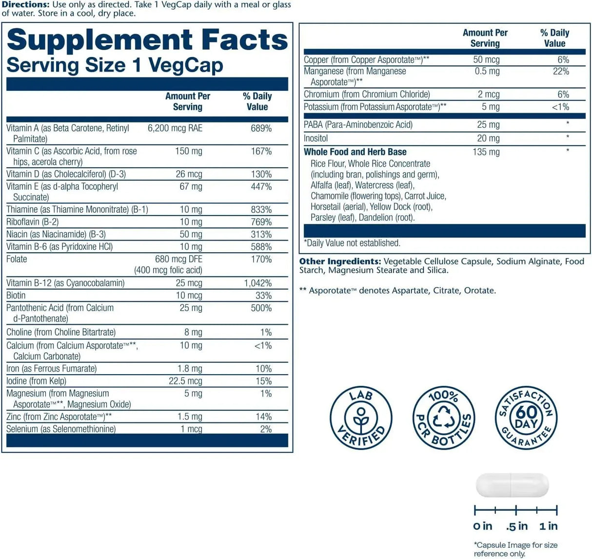 SOLARAY - Solaray Once Daily High Energy Multivitamin 60 Capsulas - The Red Vitamin MX - Suplementos Alimenticios - {{ shop.shopifyCountryName }}