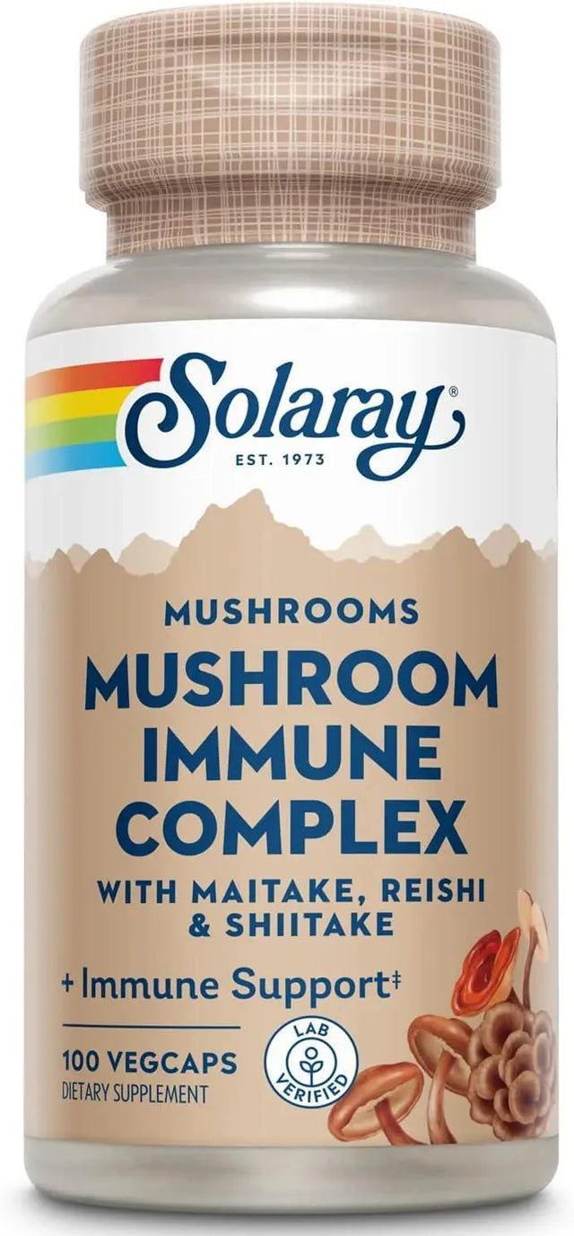 SOLARAY - Solaray Organically Grown Fermented Mushroom Immune Complex 600Mg. 100 Capsulas - The Red Vitamin MX - Suplementos Alimenticios - {{ shop.shopifyCountryName }}