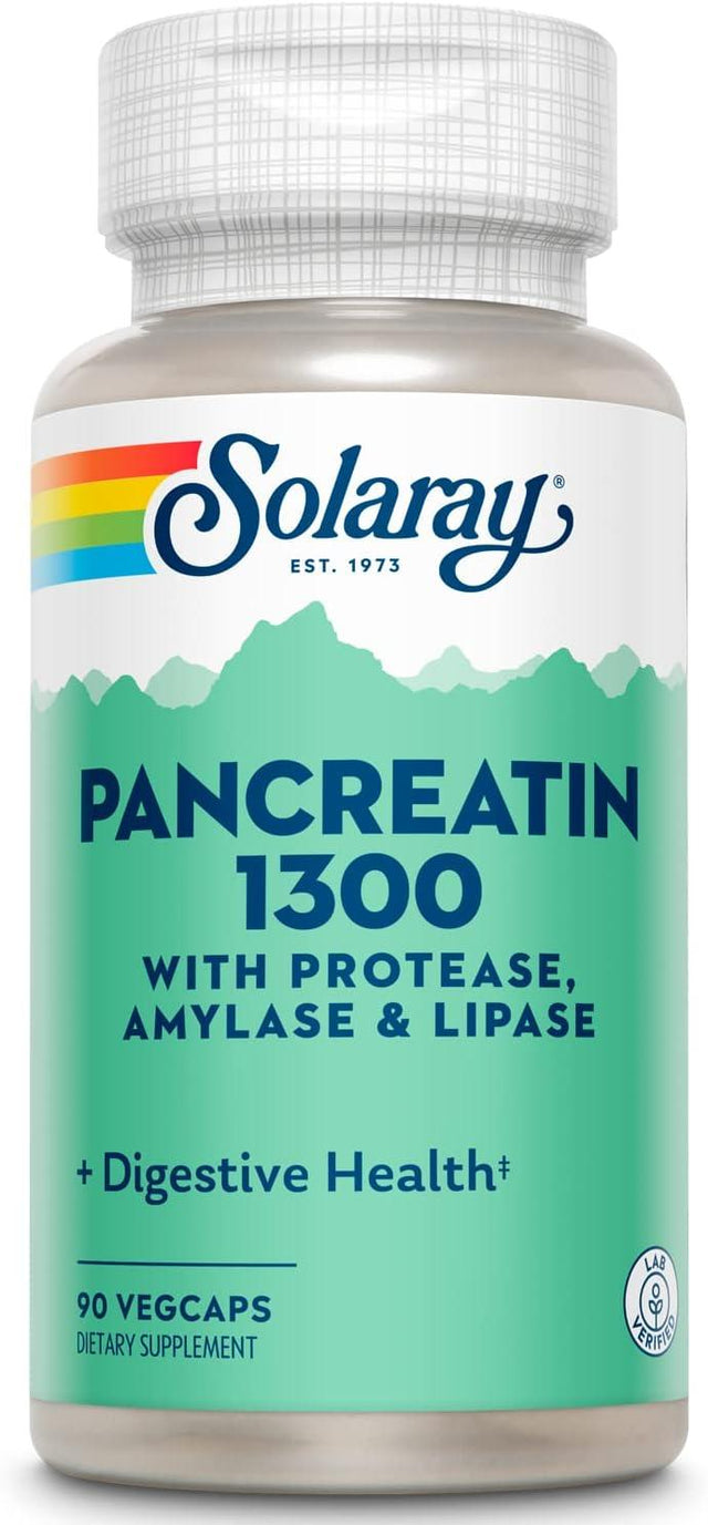SOLARAY - SOLARAY Pancreatin 1300 Digestive Enzymes 90 Capsulas - The Red Vitamin MX - Suplementos Alimenticios - Mexico