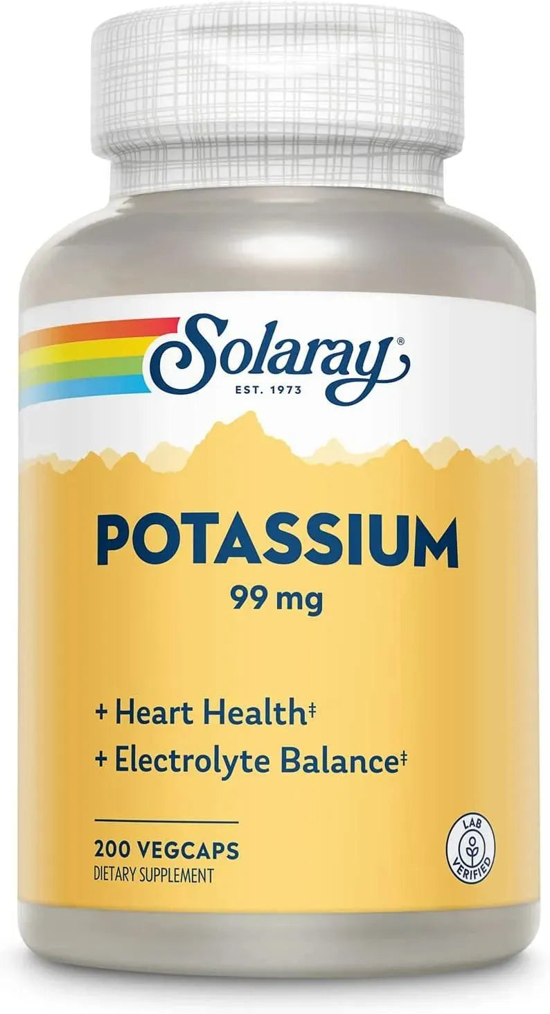 SOLARAY - Solaray Potassium 99Mg. 200 Capsulas - The Red Vitamin MX - Suplementos Alimenticios - {{ shop.shopifyCountryName }}