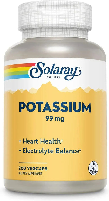 SOLARAY - Solaray Potassium 99Mg. 200 Capsulas - The Red Vitamin MX - Suplementos Alimenticios - {{ shop.shopifyCountryName }}