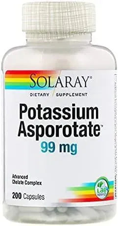 SOLARAY - Solaray Potassium Asporotate Highly Advanced 99Mg. 200 Capsulas - The Red Vitamin MX - Suplementos Alimenticios - {{ shop.shopifyCountryName }}