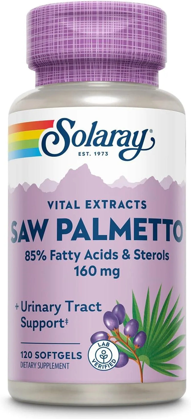 SOLARAY - Solaray Saw Palmetto Extract 160Mg. 120 Capsulas Blandas - The Red Vitamin MX - Suplementos Alimenticios - {{ shop.shopifyCountryName }}