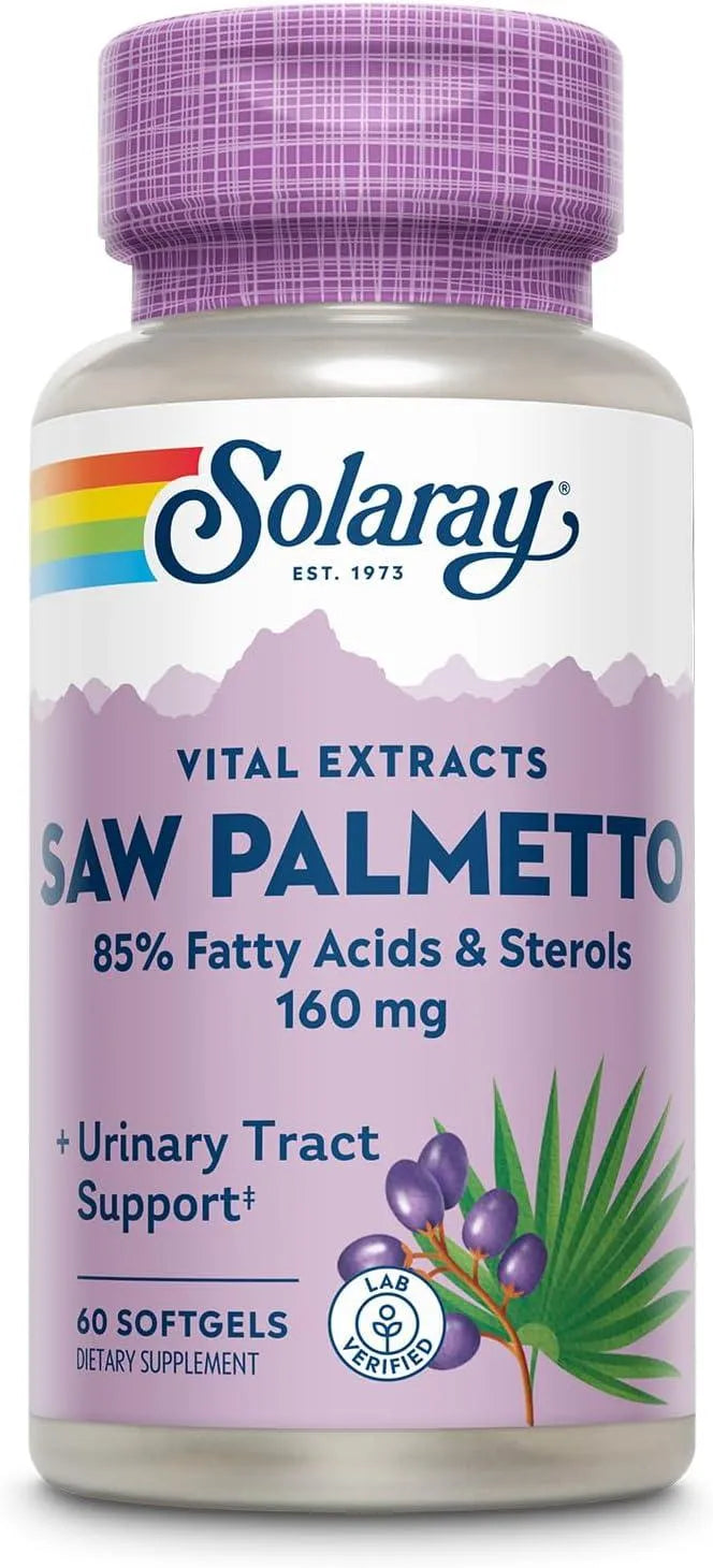 SOLARAY - Solaray Saw Palmetto Extract 160Mg. 60 Capsulas Blandas - The Red Vitamin MX - Suplementos Alimenticios - {{ shop.shopifyCountryName }}