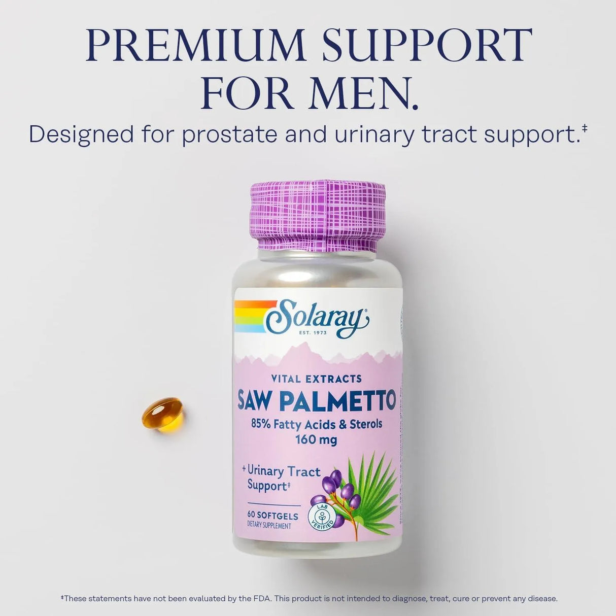 SOLARAY - Solaray Saw Palmetto Extract 160Mg. 60 Capsulas Blandas - The Red Vitamin MX - Suplementos Alimenticios - {{ shop.shopifyCountryName }}