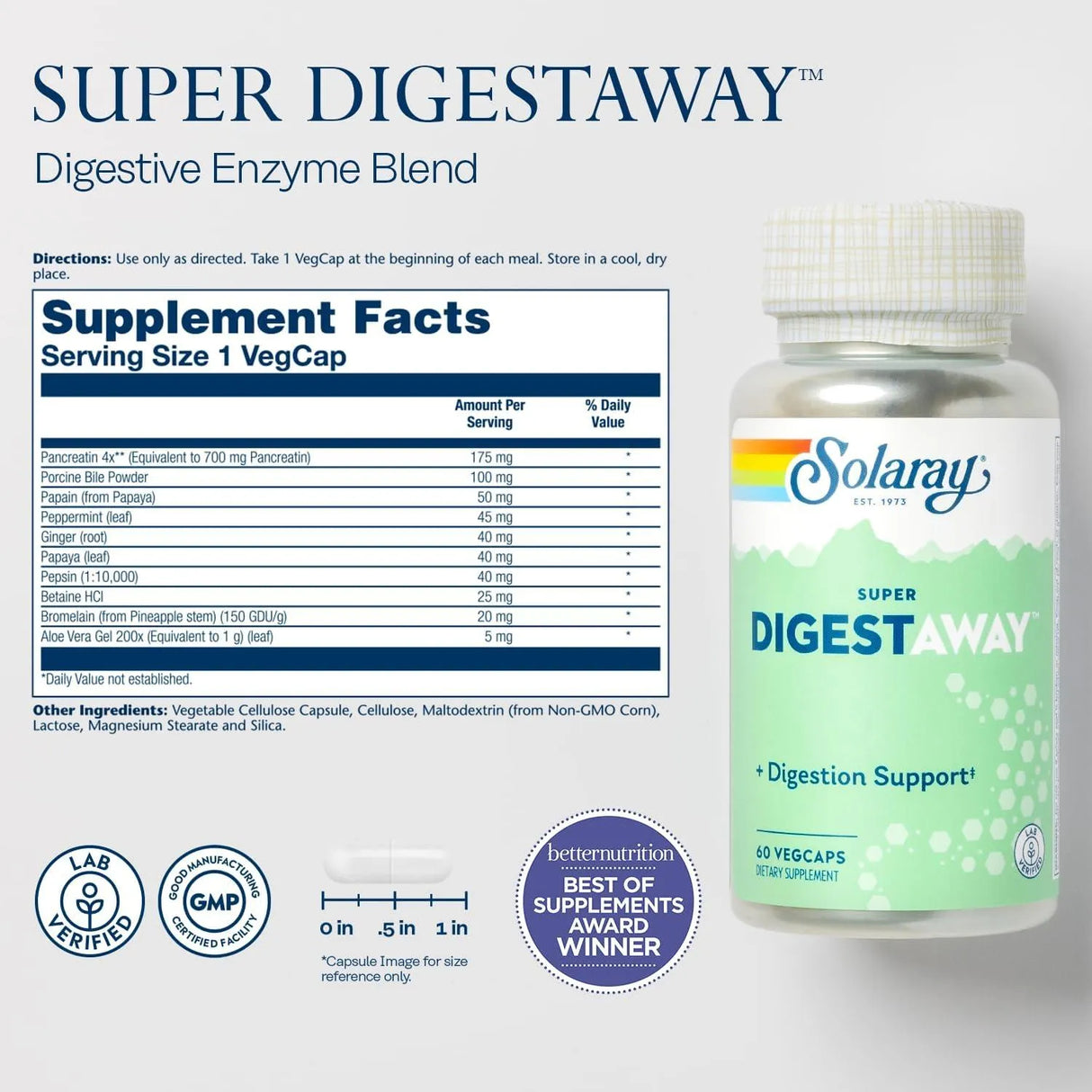 SOLARAY - SOLARAY Super Digestaway Digestive Enzymes 60 Capsulas - The Red Vitamin MX - Suplementos Alimenticios - {{ shop.shopifyCountryName }}