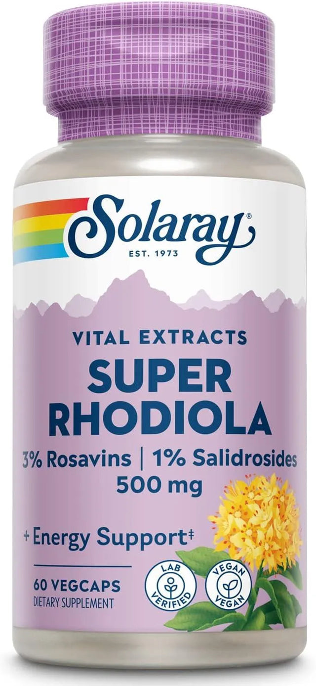 SOLARAY - Solaray Super Rhodiola Root Extract 500Mg. 60 Capsulas - The Red Vitamin MX - Suplementos Alimenticios - {{ shop.shopifyCountryName }}