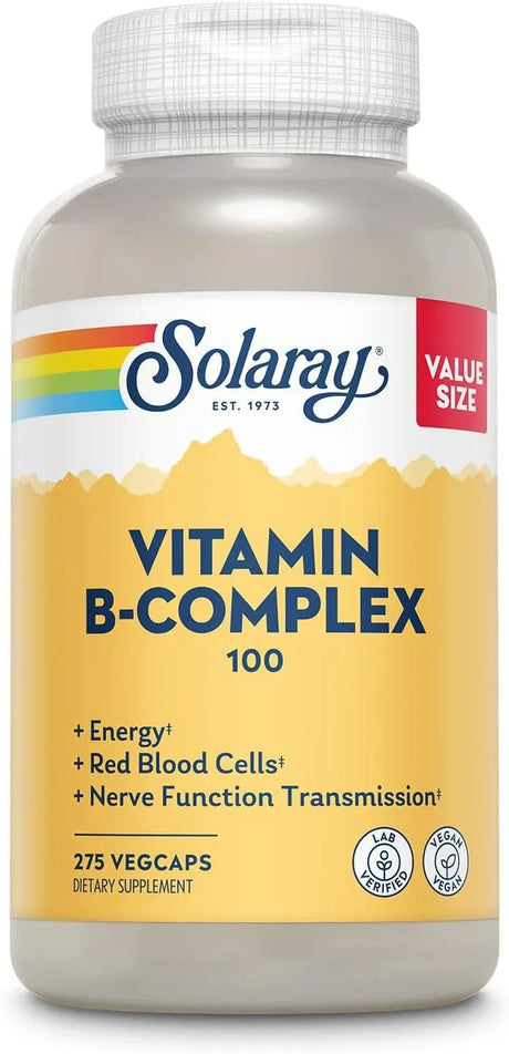 SOLARAY - Solaray Vitamin B Complex 100Mg. 275 Capsulas - The Red Vitamin MX - Suplementos Alimenticios - {{ shop.shopifyCountryName }}