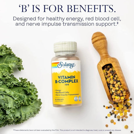 SOLARAY - Solaray Vitamin B-Complex 100Mg. 50 Capsulas - The Red Vitamin MX - Suplementos Alimenticios - {{ shop.shopifyCountryName }}