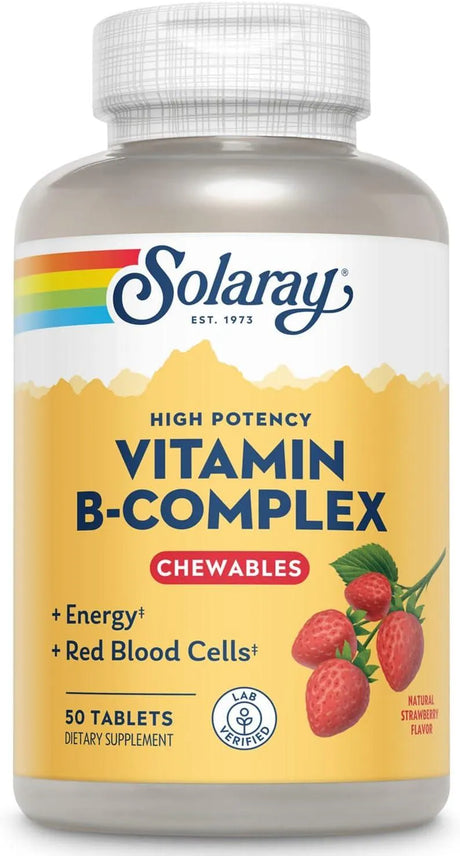 SOLARAY - Solaray Vitamin B-Complex Chewables 50 Tabletas Masticables - The Red Vitamin MX - Suplementos Alimenticios - {{ shop.shopifyCountryName }}