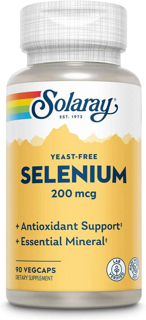 SOLARAY - Solaray Yeast Free Selenium 200mcg 90 Capsulas - The Red Vitamin MX - Suplementos Alimenticios - {{ shop.shopifyCountryName }}