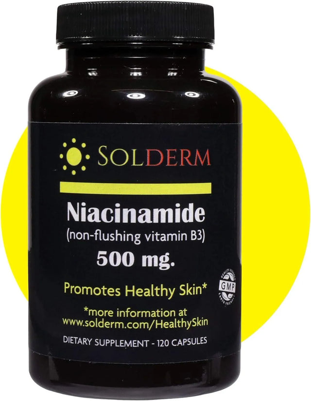 SOLDERM - Solderm Niacinamide 500Mg. 120 Capsulas - The Red Vitamin MX - Suplementos Alimenticios - {{ shop.shopifyCountryName }}