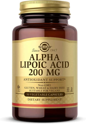 SOLGAR - Solgar Alpha Lipoic Acid 200Mg. 50 Capsulas - The Red Vitamin MX - Suplementos Alimenticios - {{ shop.shopifyCountryName }}