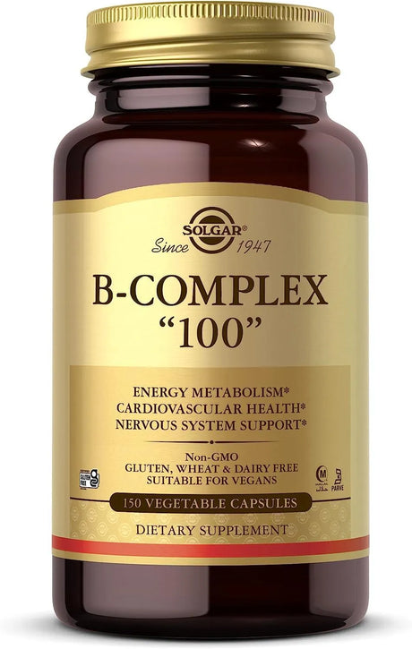 SOLGAR - Solgar B-Complex "100" 150 Capsulas - The Red Vitamin MX - Suplementos Alimenticios - {{ shop.shopifyCountryName }}