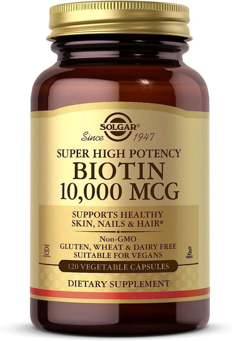 SOLGAR - Solgar Biotin 10,000 mcg 120 Capsulas - The Red Vitamin MX - Suplementos Alimenticios - {{ shop.shopifyCountryName }}