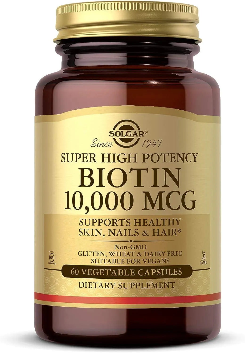 SOLGAR - Solgar Biotin 10,000 mcg 60 Capsulas - The Red Vitamin MX - Suplementos Alimenticios - {{ shop.shopifyCountryName }}