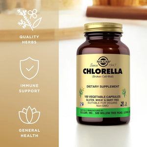 SOLGAR - Solgar Chlorella 100 Capsulas - The Red Vitamin MX - Suplementos Alimenticios - {{ shop.shopifyCountryName }}